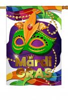 Mardi Gras Mask House Flag