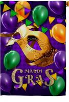 Mardi Gras Balloons House Flag