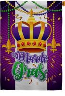 Mardi Gras Crown Decorative House Flag