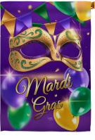 Fat Tuesday Mask House Flag