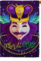 King Of Mardi Gras House Flag