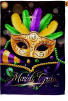 Mardi Gras Party House Flag