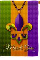 Mardi Gras Beeds House Flag