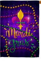 Mardi Gras Beads House Flag