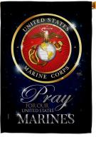 Pray United States Marines House Flag