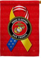 Support Marine Troops House Flag