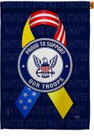 Support Navy Troops House Flag