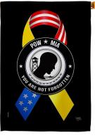 Support POW MIA Troops House Flag