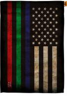 Thin Blue Green Red Line House Flag