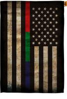 Thin Blue Green Red Line Decorative House Flag