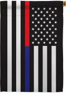 US Thin Red And Blue Line House Flag