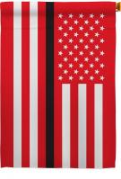 US Thin Black Line House Flag