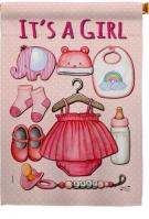 Baby Girl Decorative House Flag