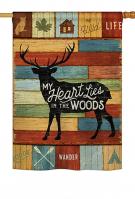 My Heart Lies In The Woods House Flag