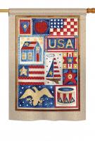 USA Collage House Flag