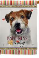 Parson Russell Terrier Happiness House Flag