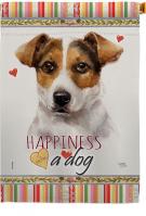 Russell Terrier Happiness House Flag