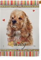 Cocker Spaniel Happiness House Flag