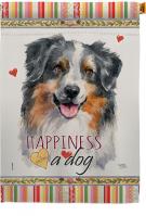 Australian Shepherd Happiness House Flag