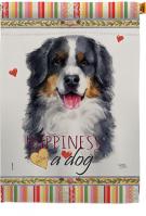 Bernese Mountain Happiness House Flag