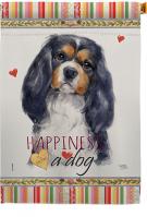 Cavalier Spaniel Happiness House Flag