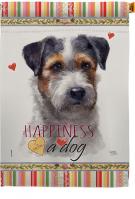 Black Jack Russell Happiness House Flag