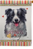 Border Collie Happiness House Flag