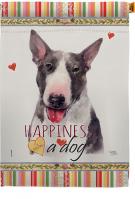 Bull Terrier Happiness House Flag