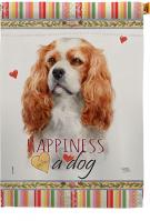 Cavalier King Spaniel Happiness House Flag