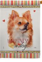 Brown Chihuahua Happiness House Flag