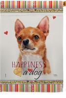 Shorthair Chihuahua Happiness House Flag