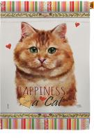 Brown Dilute Calico Happiness House Flag