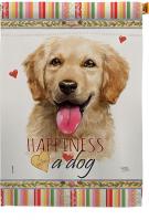 Golden Retriever Happiness House Flag