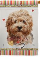 Shaggy Havanese Happiness House Flag