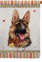 German Shepherd Happiness House Flag