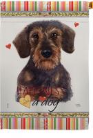 Miniature Dachshund Happiness House Flag