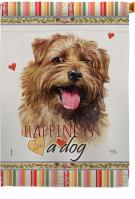 Norfolk Terrier Happiness House Flag