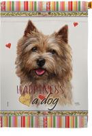 Norwich Terrier Happiness House Flag
