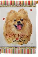 Pomeranian Happiness House Flag