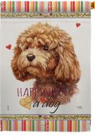 Poodle Happiness House Flag