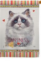 Blue Bicolor Ragdoll Happiness House Flag