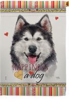 Siberian Husky Happiness House Flag