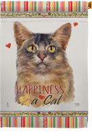 Somali Cat Happiness House Flag