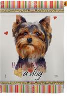 Torkshire Terrier Happiness House Flag