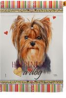 Yorkie Happiness House Flag