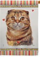 Scottish Fold Happiness House Flag