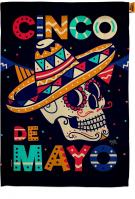 Skull Cinco De Mayo House Flag