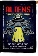 Aliens Attack House Flag