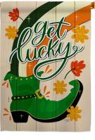 Get Lucky Boot House Flag