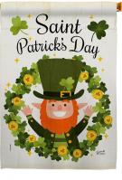 St. Patrick\'s Wreath House Flag